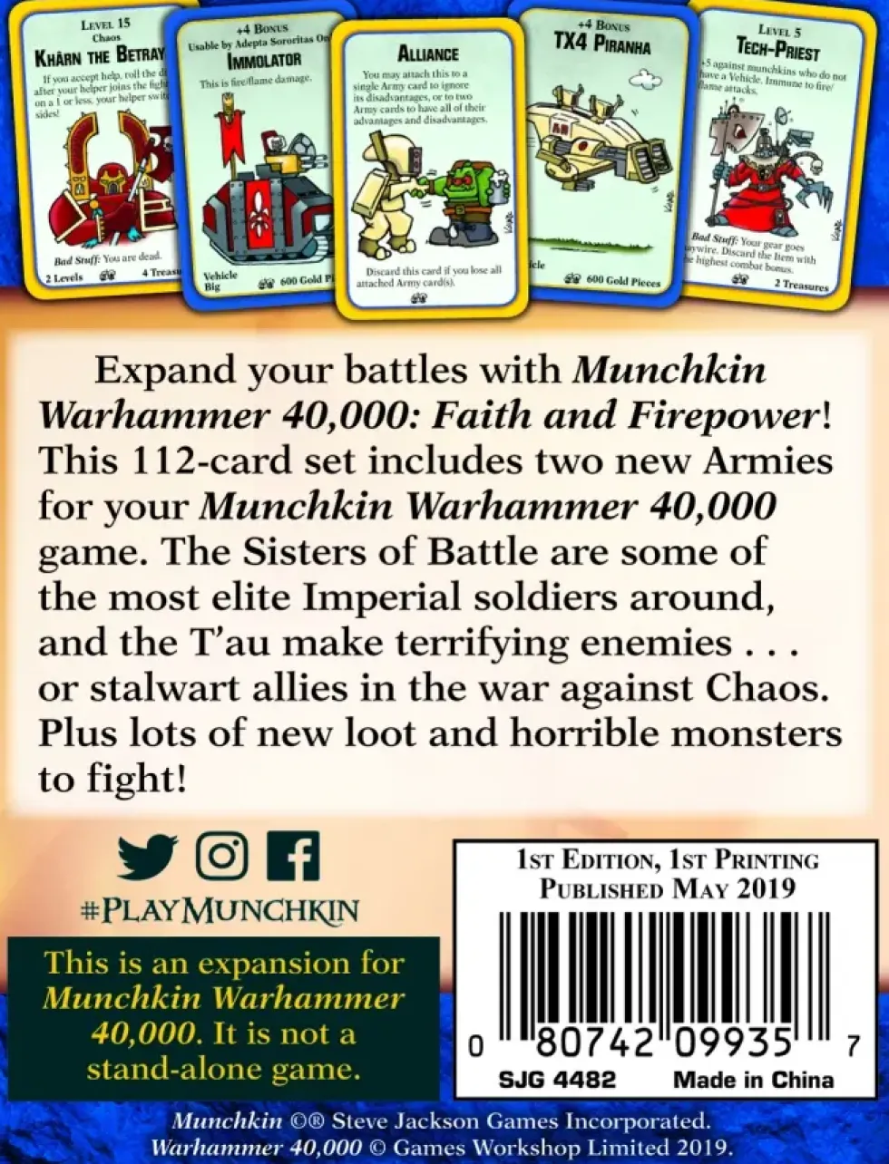 Munchkin Warhammer 40,000: Faith and Firepower (Exp.)