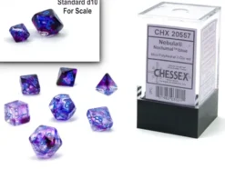 Nebula - Nocturnal/Blue - Mini-Polyhedral Dice set