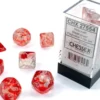 Nebula - Red/Silver - Dice set
