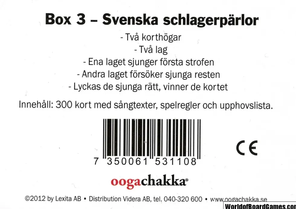 Oogachakka: Box 3 - Svenska schlagerpärlor