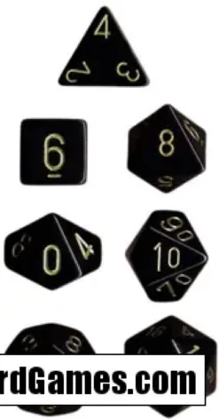 Opaque - Black/Gold - Dice set