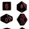 Opaque - Black/Red - Dice Set