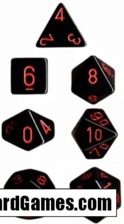 Opaque - Black/Red - Dice Set