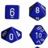 Opaque - Blue/White - Dice Set