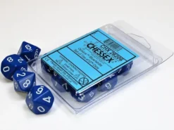 Opaque - Blue/White - d10, 10 st