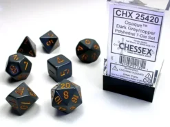 Opaque - Dark Grey/Copper - Dice Set