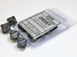 Opaque - Dark Grey/Copper - d10, 10 st