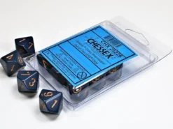 Opaque - Dusty Blue/Copper - d10, 10 st
