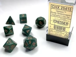 Opaque - Dusty Green/Copper - Dice set