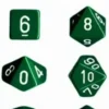 Opaque - Green/White - Dice set