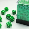 Opaque - Green/White - d6, 36 st (12 mm, prickar)