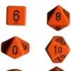 Opaque - Orange/Black - Dice Set