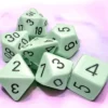 Opaque - Pastel Green/Black - Dice set