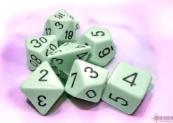 Opaque - Pastel Green/Black - Dice set