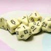 Opaque - Pastel Yellow/Black - Dice set