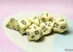 Opaque - Pastel Yellow/Black - Dice set