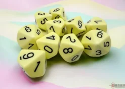Opaque - Pastel Yellow/Black - d10, 10 st
