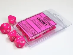 Opaque - Pink/White - d10, 10 st