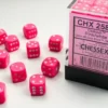 Opaque - Pink/White - d6, 36 st (12 mm, prickar)