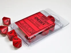 Opaque - Red/Black - d10, 10 st
