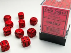 Opaque - Red/Black - d6, 36 st (12 mm, prickar)