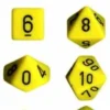 Opaque - Yellow/Black - Dice Set