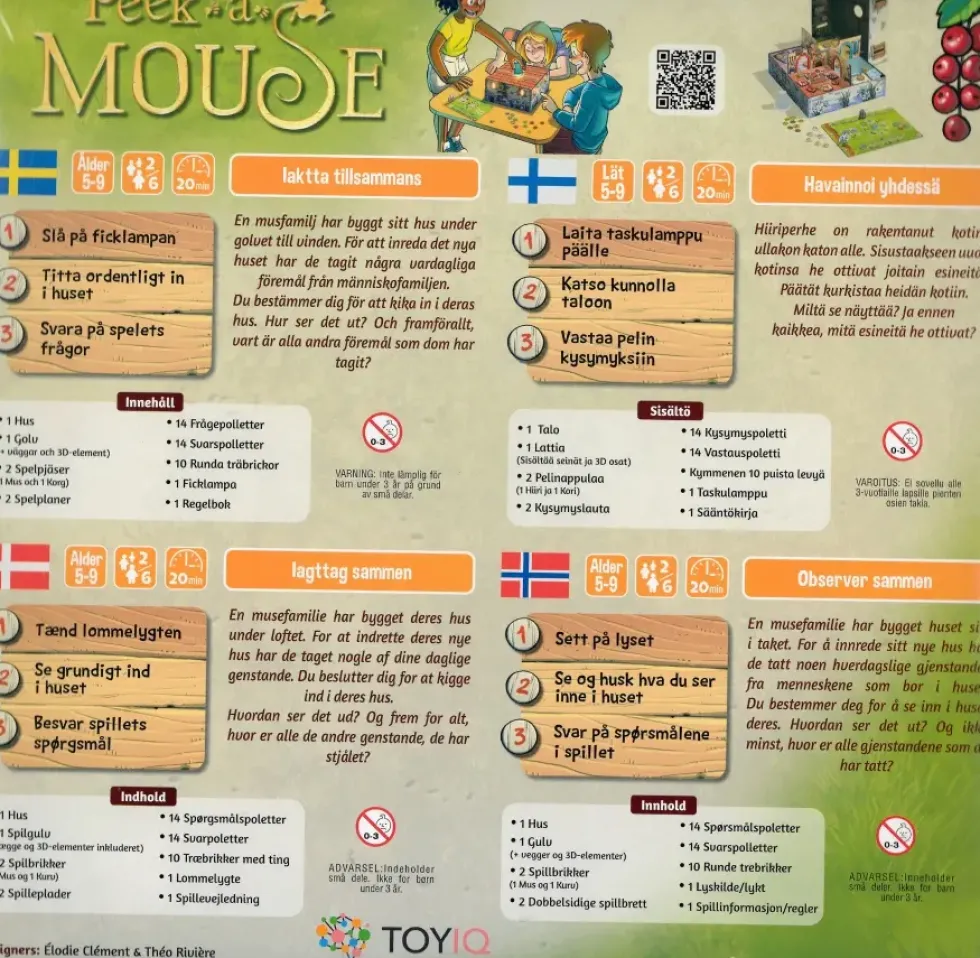 Peek-a-Mouse (Batteriet behöver bytas)