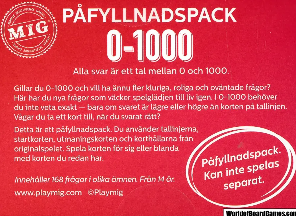 0-1000: Påfyllnadspack (Exp.)