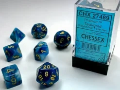 Phantom - Teal/Gold - Dice set