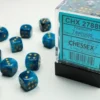 Phantom - Teal/Gold - d6, 36 st (12 mm, prickar)