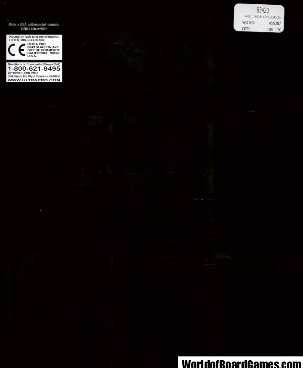 9-Pocket Platinum Page for Standard Size Cards (11-Holes) (100 st)