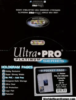 9-Pocket Platinum Page for Standard Size Cards (11-Holes) (100 st)