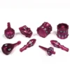 PolyHero: The Bard - 8 Dice Set Raspberry Rhapsody