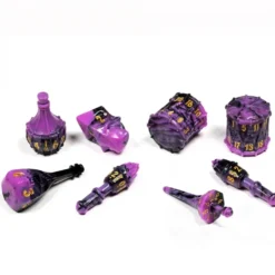 PolyHero: The Bard - 8 Dice Set Violet Lullaby