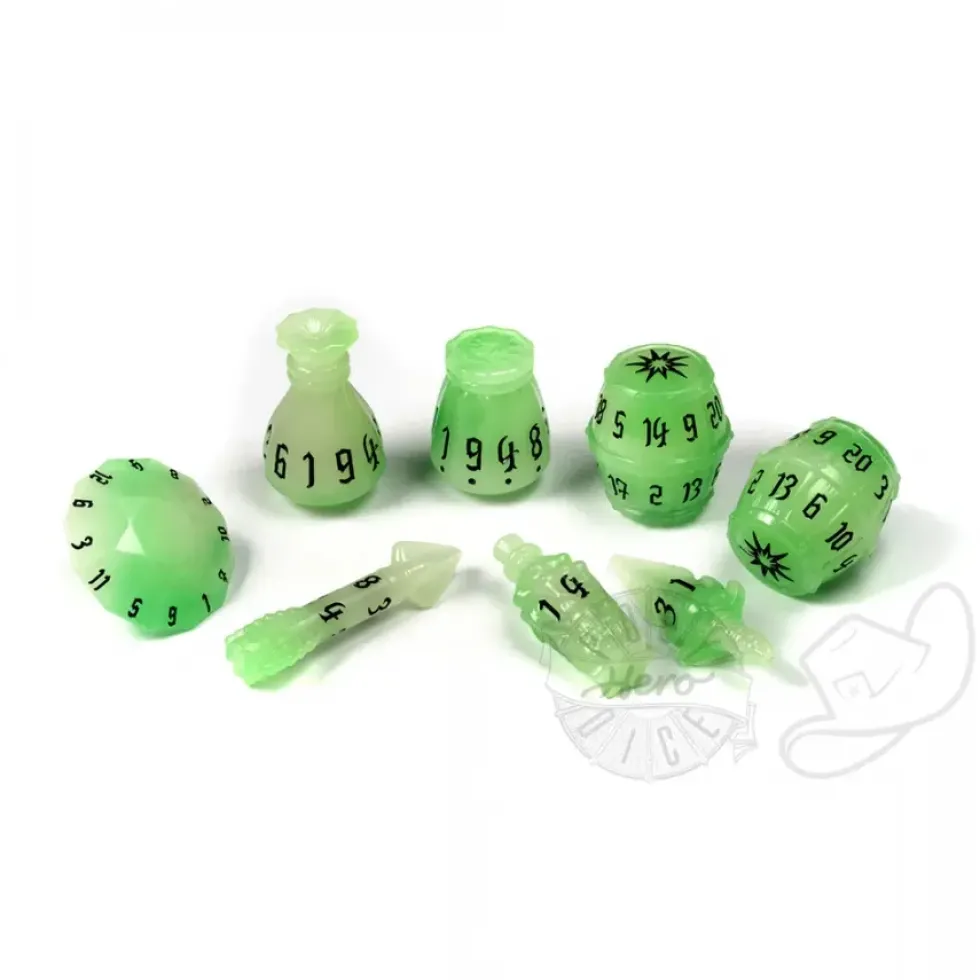 PolyHero: The Rogue - 8 Dice Set Foxfire