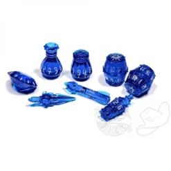PolyHero: The Rogue - 8 Dice Set Sapphire Scoundrel