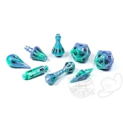 PolyHero: The Wizard - 8 Dice Set Aether Mist