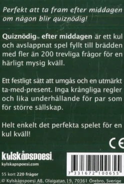 Quiznödig - Efter Middagen