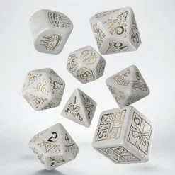 Q Workshop 20 Years - Happy Birthday Dice Set (Grey/Gold)