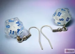 Örhänge: Hook - Borealis Icicle Light Blue Mini-Poly D20 (Par)
