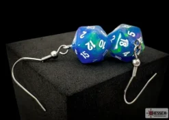 Örhänge: Hook - Festive Waterlily/White Mini-Poly D20
