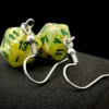 Örhänge: Hook - Marble Green/Dark Green Mini-Poly D20