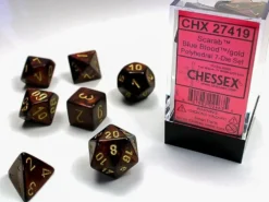 Scarab - Blue Blood/Gold - Dice set