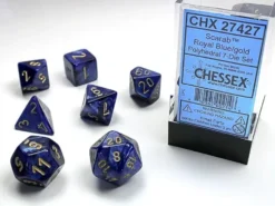 Scarab - Royal Blue/Gold - Dice set