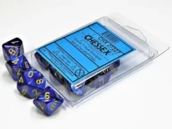Scarab - Royal Blue/Gold - d10, 10 st