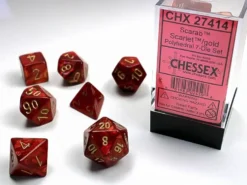 Scarab - Scarlet/Gold - Dice set