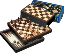 Schack/Chess - Backgammon - Checkers set: Travel, Magnetic