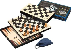 Schack/Chess - Backgammon - Checkers set