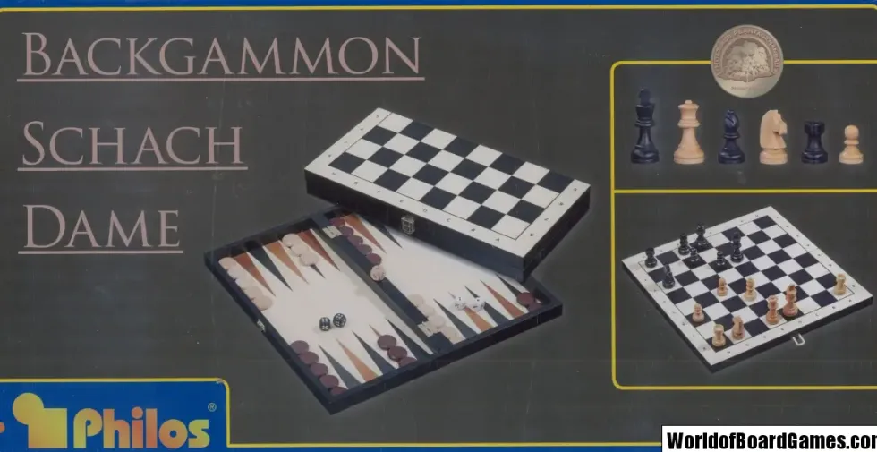 Schack/Chess - Backgammon - Checkers set