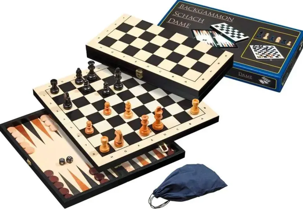 Schack/Chess - Backgammon - Checkers set
